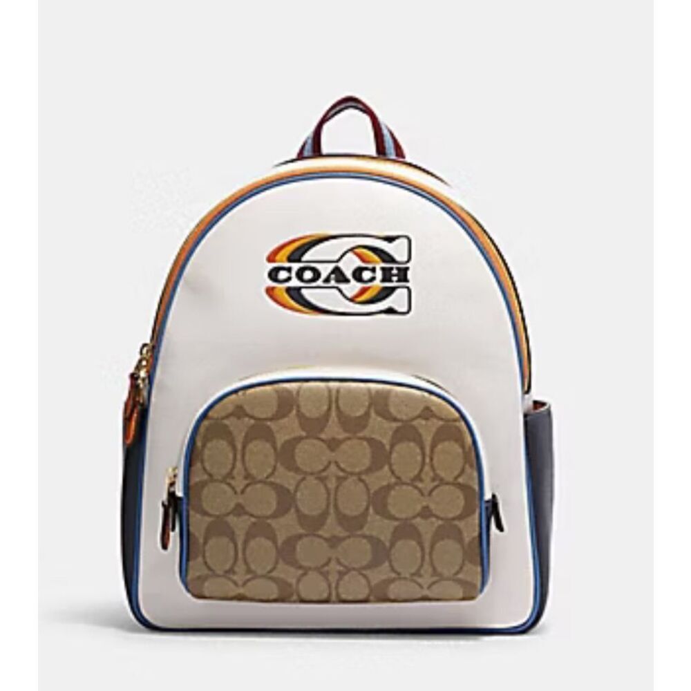 🔥🎁NWT! Coach Court Backpack In Sig Mix Msrp:$498.00 - Picture 2 of 11